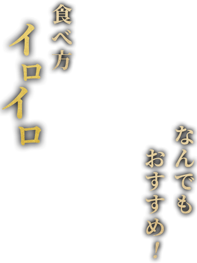 食べ方はイロイロ,生焼揚煮,なんでもおすすめ